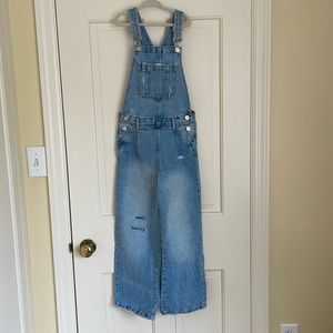 Girls size 9 denim overalls